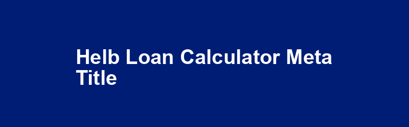 HELB Loan Calculator Meta Title